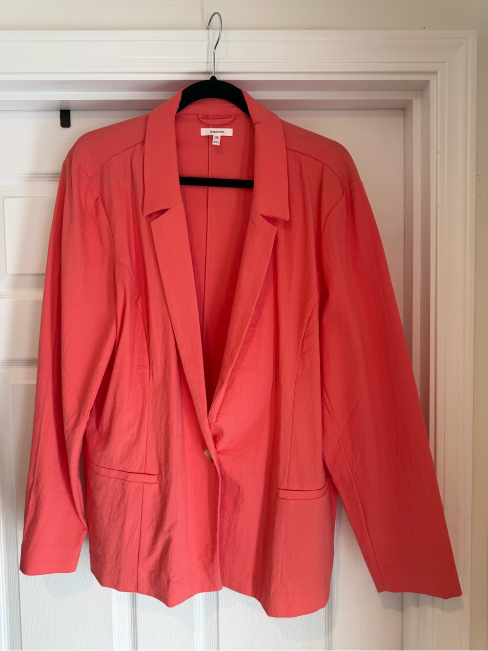 Women's Coral Single-Button Blazer Jacket